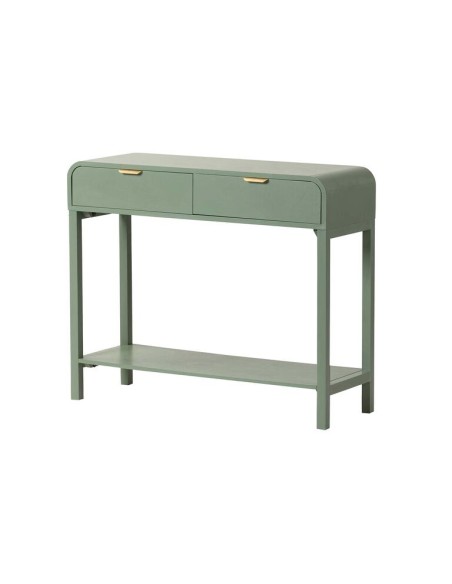 Mueble Recibidor Verde Pino y Dorado