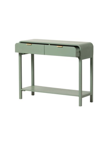 Mueble Recibidor Verde Pino y Dorado