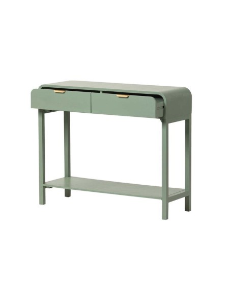 Mueble Recibidor Verde Pino y Dorado