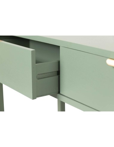 Mueble Recibidor Verde Pino y Dorado