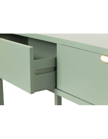 Mueble Recibidor Verde Pino y Dorado