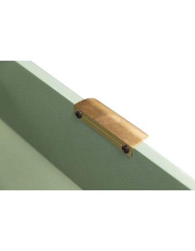 Mueble Recibidor Verde Pino y Dorado