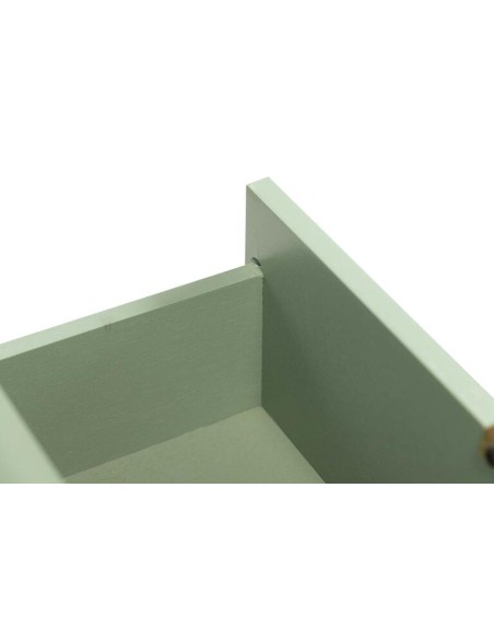 Mueble Recibidor Verde Pino y Dorado