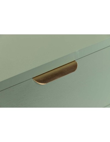 Mueble Recibidor Verde Pino y Dorado