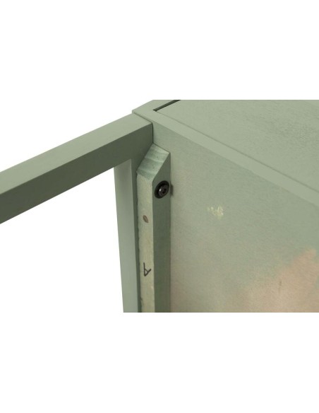 Mueble Recibidor Verde Pino y Dorado