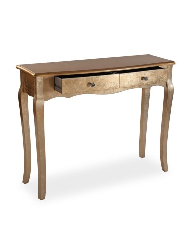 Mueble Recibidor con 2 Cajones Dorada