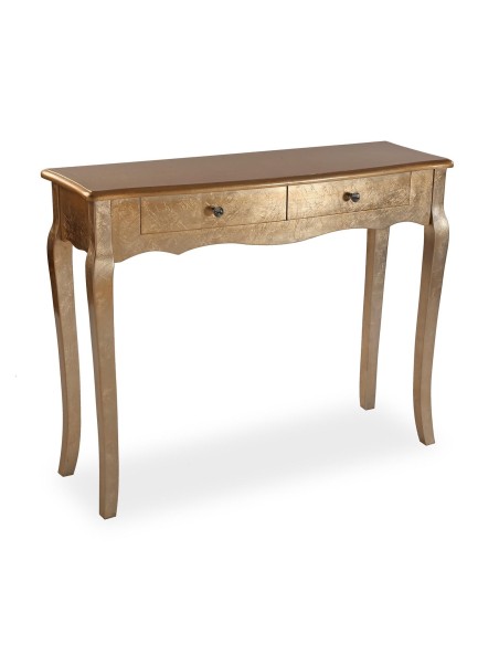 Mueble Recibidor con 2 Cajones Dorada