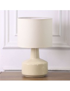 Lámpara con Base de Cerámica Natural