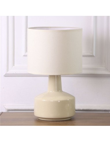 Lámpara con Base de Cerámica Natural