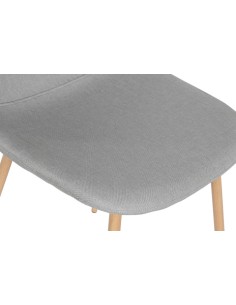 Silla de Hierro y Poliéster en Gris Claro 2