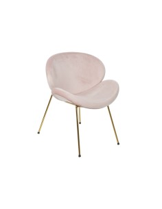 Silla de Metal y Poliéster en Rosa Palo
