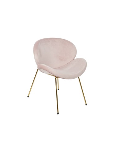 Silla de Metal y Poliéster en Rosa Palo