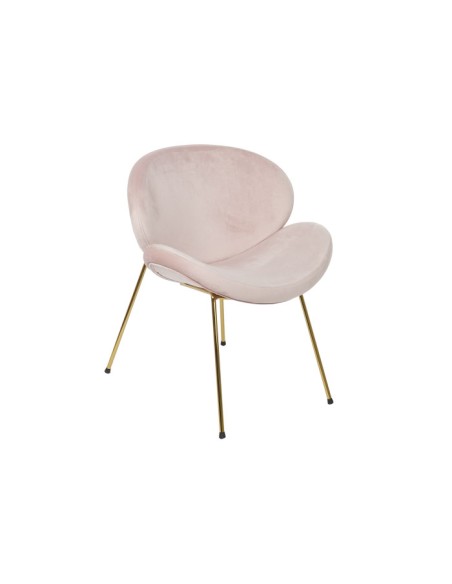 Silla de Metal y Poliéster en Rosa Palo