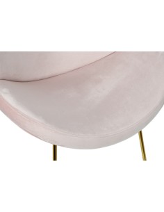 Silla de Metal y Poliéster en Rosa Palo 2