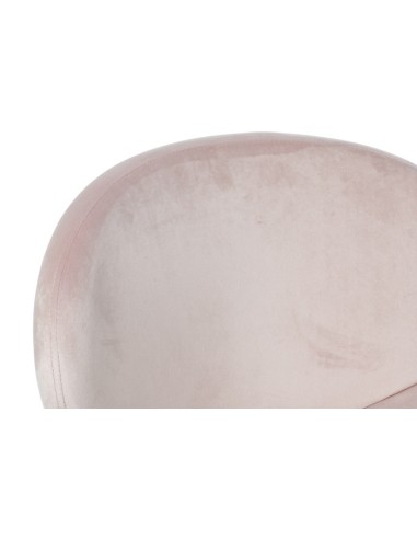 Silla de Metal y Poliéster en Rosa Palo