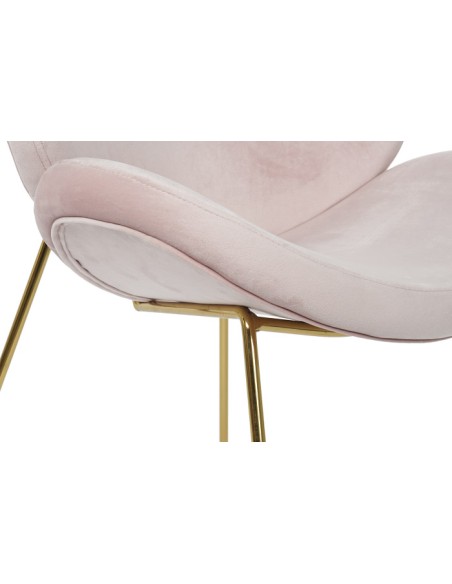 Silla de Metal y Poliéster en Rosa Palo