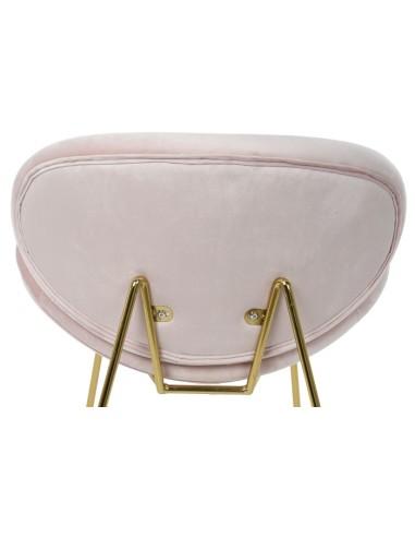 Silla de Metal y Poliéster en Rosa Palo