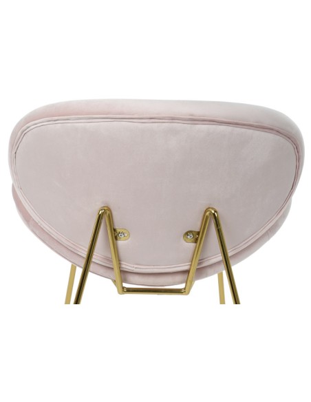 Silla de Metal y Poliéster en Rosa Palo