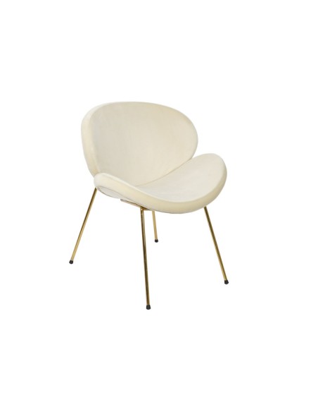 Silla de Metal y Poliéster en Beige