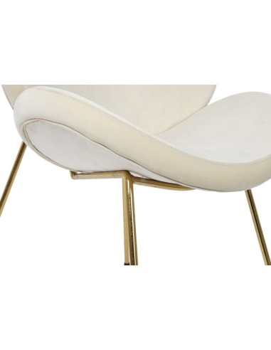 Silla de Metal y Poliéster en Beige