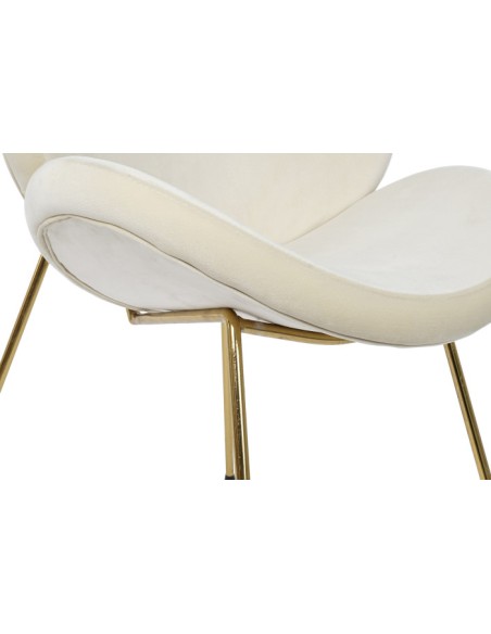 Silla de Metal y Poliéster en Beige