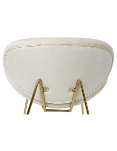 Silla de Metal y Poliéster en Beige