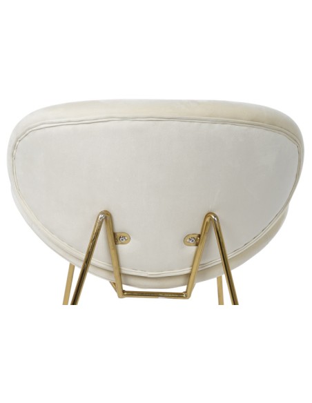 Silla de Metal y Poliéster en Beige