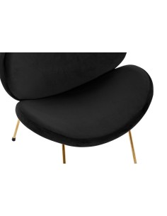 Silla de Metal y Poliéster en Negro 2