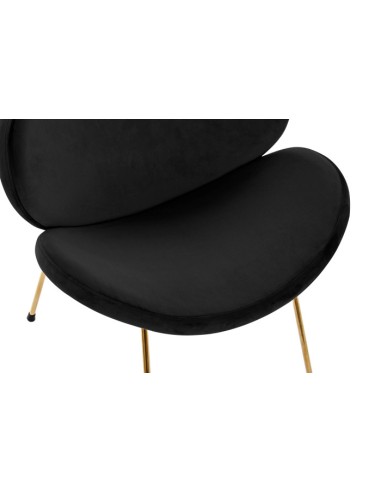 Silla de Metal y Poliéster en Negro