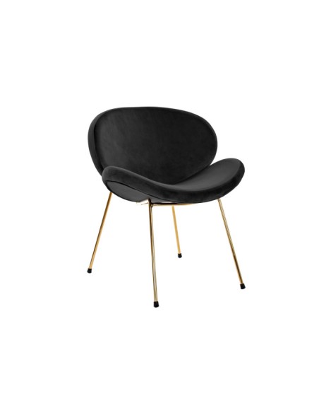 Silla de Metal y Poliéster en Negro