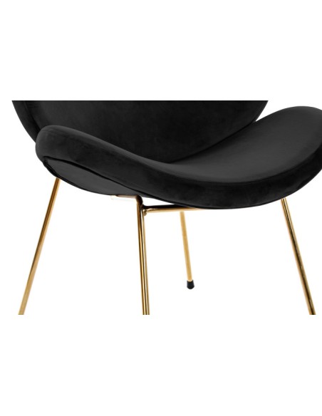 Silla de Metal y Poliéster en Negro