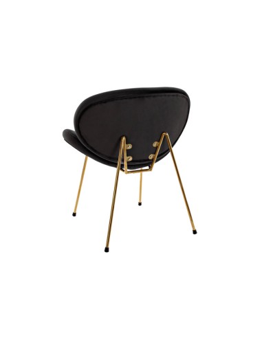 Silla de Metal y Poliéster en Negro