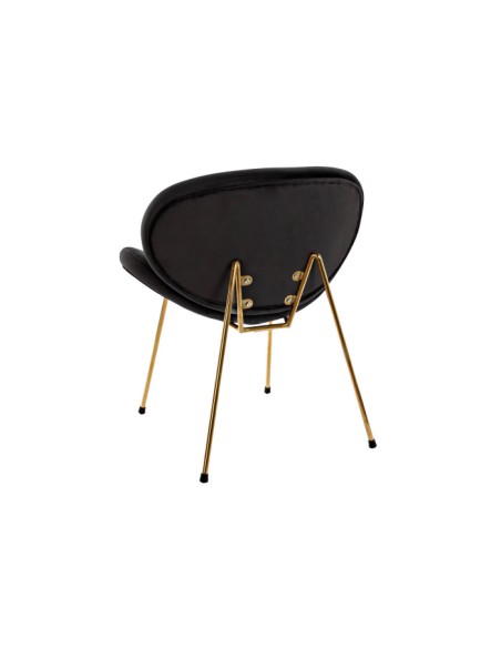 Silla de Metal y Poliéster en Negro