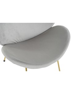 Silla de Metal y Poliéster en Gris Claro 2