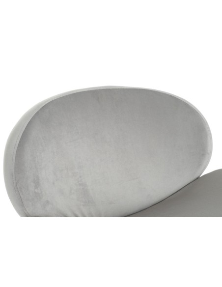 Silla de Metal y Poliéster en Gris Claro