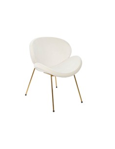 Silla de Metal y Poliéster en Blanco