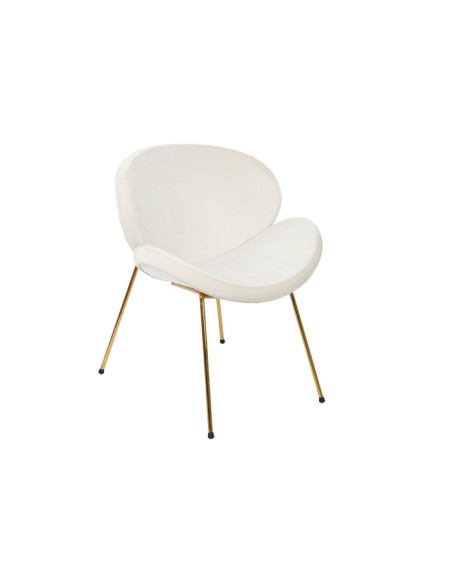 Silla de Metal y Poliéster en Blanco