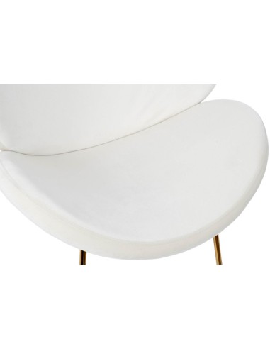 Silla de Metal y Poliéster en Blanco