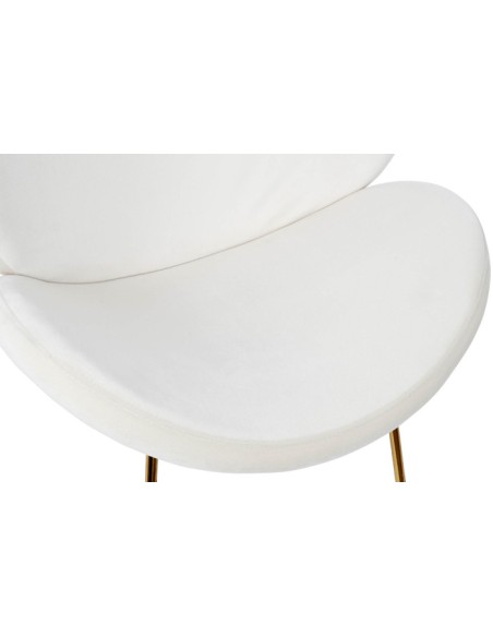 Silla de Metal y Poliéster en Blanco