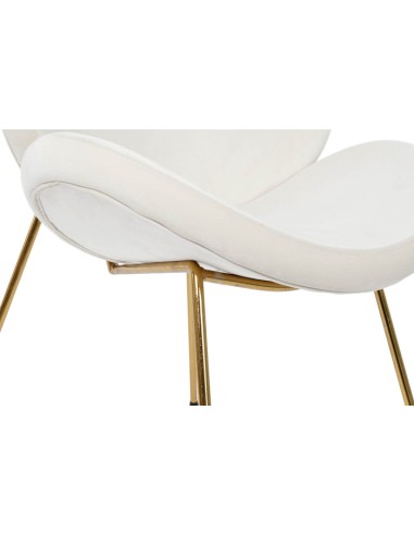 Silla de Metal y Poliéster en Blanco