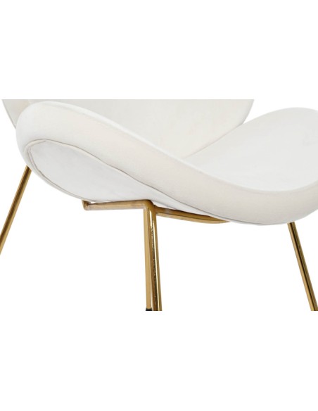 Silla de Metal y Poliéster en Blanco