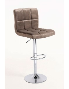 Taburete Loft Pie Plata Terciopelo 2