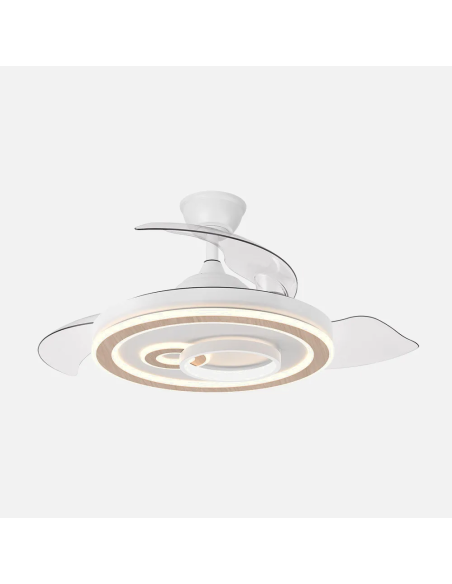 Ventilador DC Sultán 68W Blanco/Haya