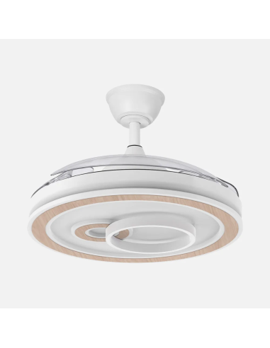 Ventilador DC Sultán 68W Blanco/Haya