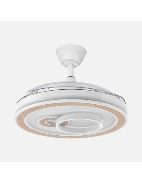 Ventilador DC Sultán 68W Blanco/Haya