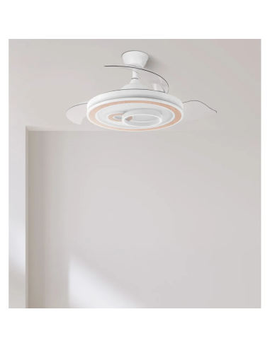 Ventilador DC Sultán 68W Blanco/Haya