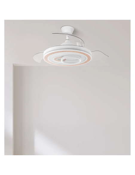 Ventilador DC Sultán 68W Blanco/Haya