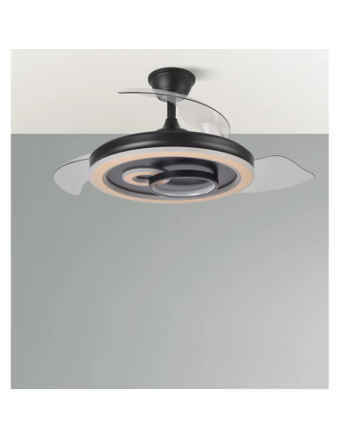 Ventilador DC Sultán 68W Negro/Madera