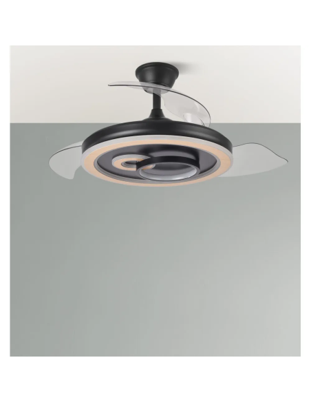 Ventilador DC Sultán 68W Negro/Madera