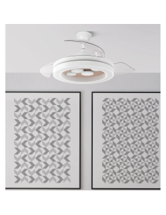 Ventilador DC Cupido 55W Blanco/Haya 2